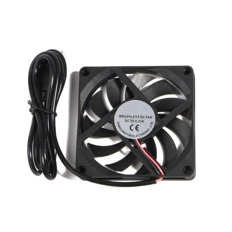 PC 컴퓨터 케이스용 브러시리스 DC 냉각 팬, 라즈베리 파이 라디에이터 환기용 쿨러, 80mm USB 선풍기, 5V, 1 팩