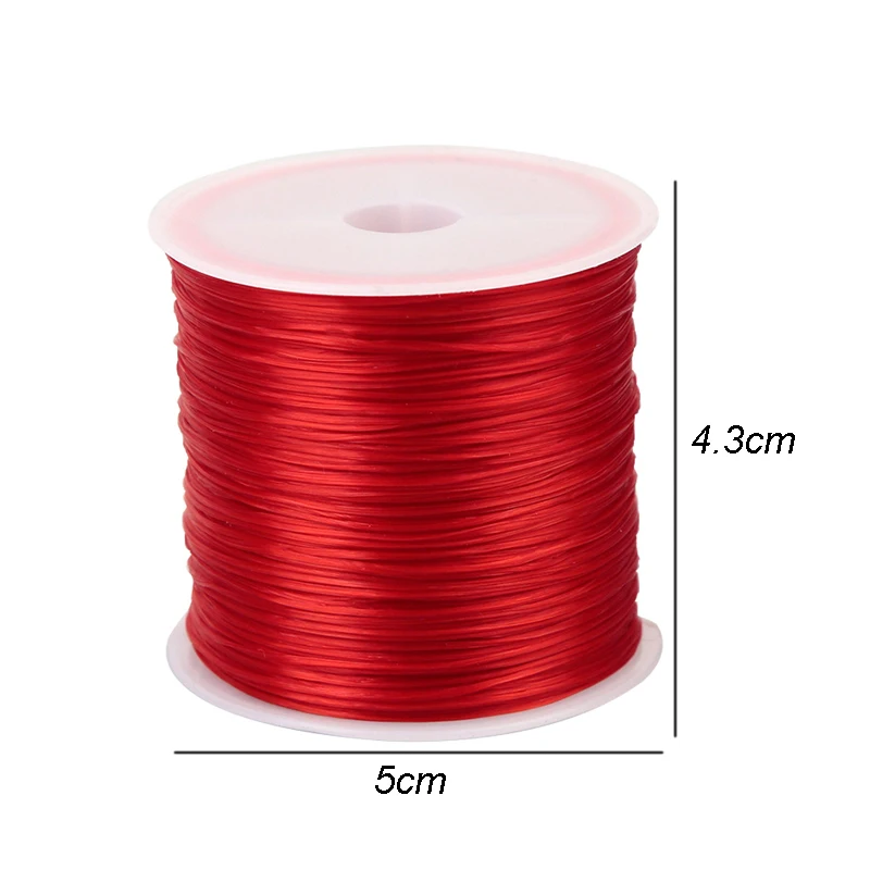 40M/Roll 0.8mm Strong Flat Elastic Crystal Beading Thread DIY Beading Rope Stretchable String Line Cord Jewelry Bracelet Making