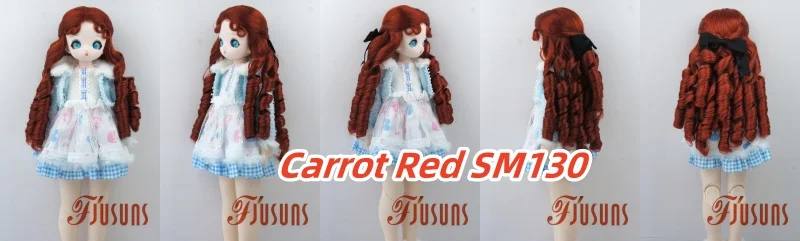 JD809 6-7inhc 7-8inch 8-9inch Back Tied Long Pig sausage curly Synthetic Mohair Doll wigs 1/6 1/4 1/3 YOSD MSD SD DOD BJD Hair
