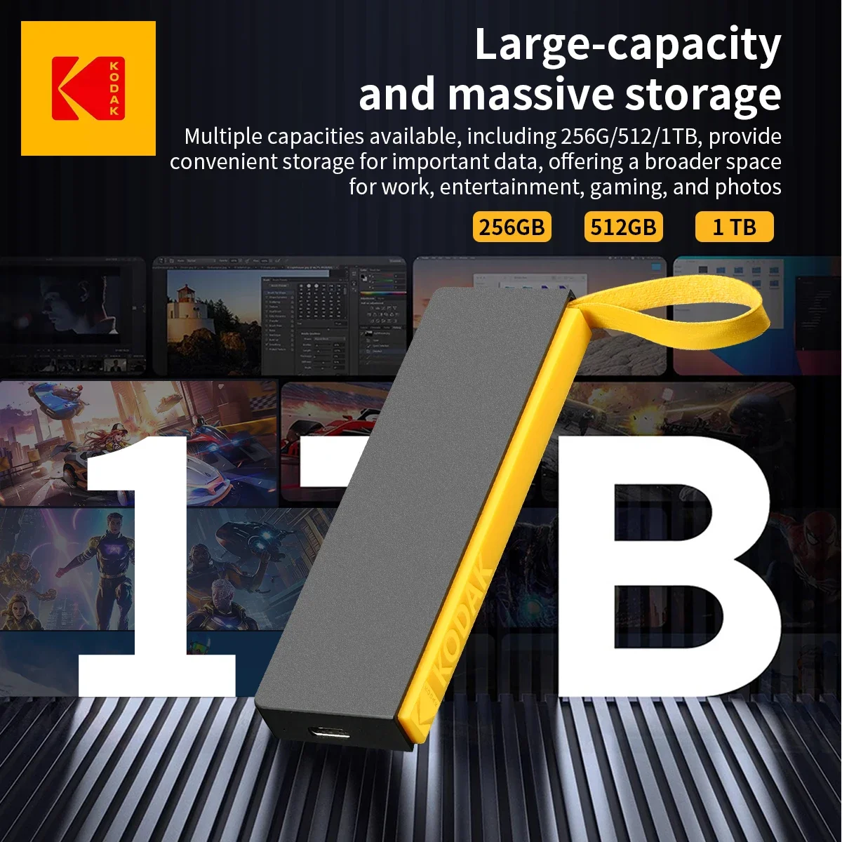 Kodak 内蔵型SSD 1TB セット2台 Amazon.com: KODAK SSD M2 SATA X250 Solid State Drive - 1TB