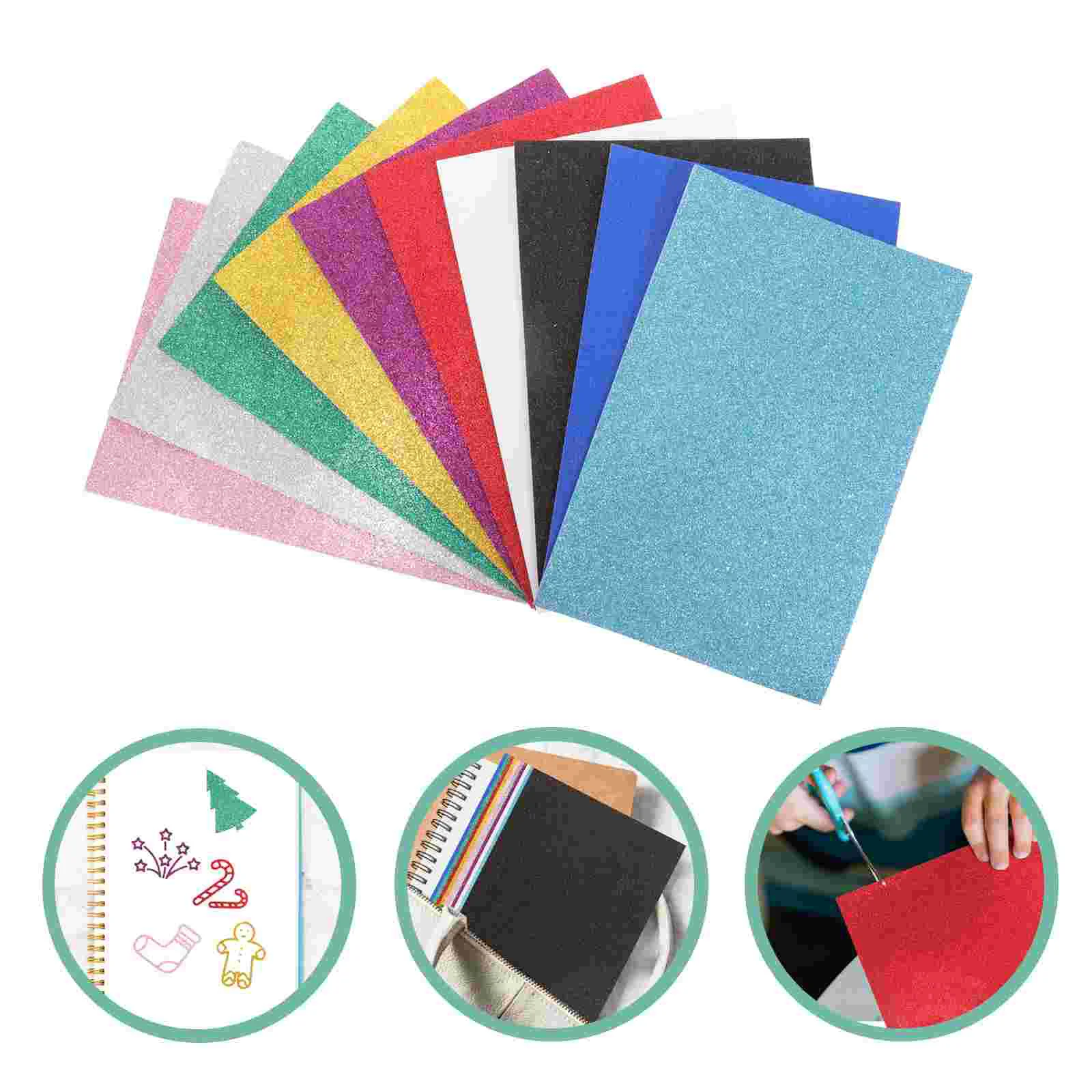 

10 Sheets Foam Panels Colored Sponge Paper Crafts DIY Supplies Card Stock Handmade Materials Kindergarten