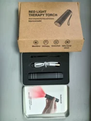 Portable Red & Infrared Light Therapy Torch for Body Pain Relief with Timer (Black set)