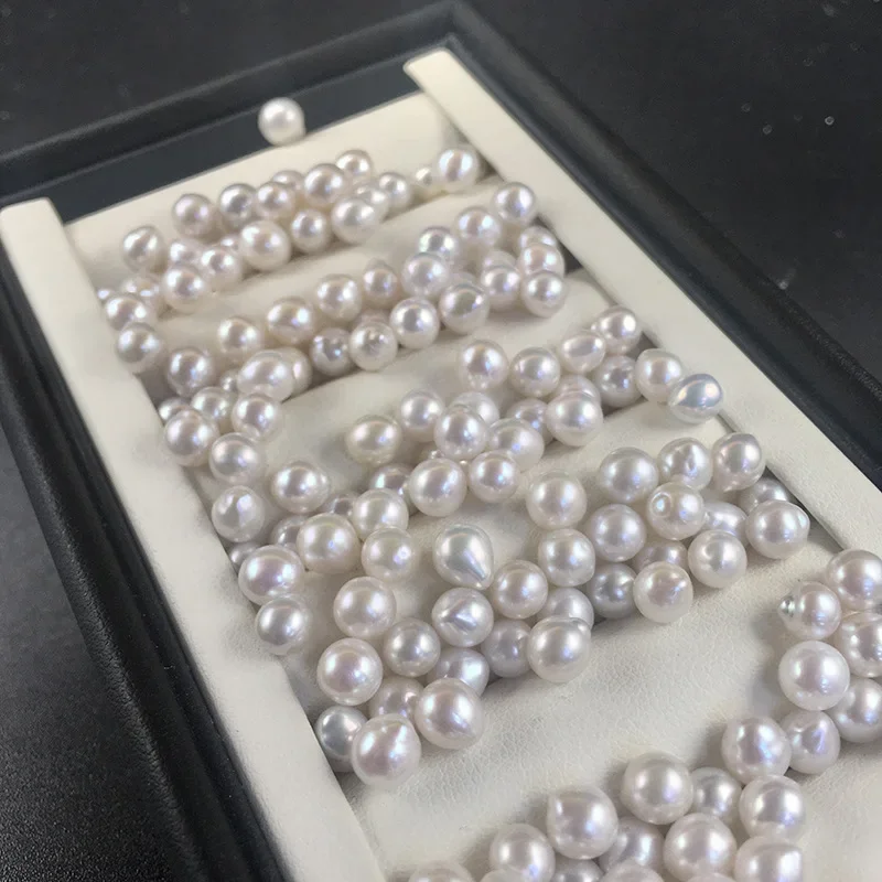 Full Drilled 9x12mm Natural Sea White Drop Shape Pearls 39pcs Loose Beads Diy Earrings Pendants