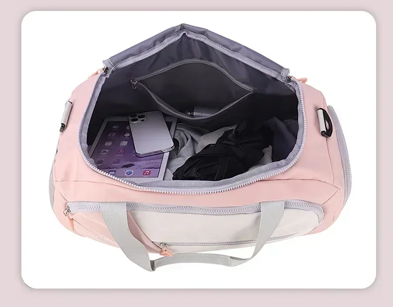 large capacity travel gym bag,outdoor waterproof sports bag,unisex fitness training backpack,multifunctional travel luggage bag,men’s and women’s gym bag,dry wet separation travel bag