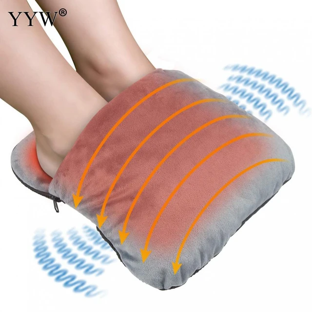 Chauffe-pieds électrique d'hiver, coussin chauffant avec chargeur USB,  couverture chaude pour les pieds, économie