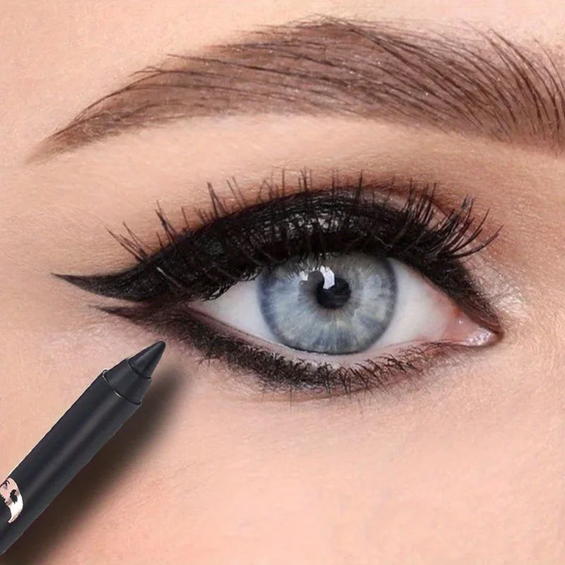 Black Brown Waterproof Eyeliner Pencil Long Lasting Easy To Wear Eye Liner Gel Matte Quick Drying Eyeliner Pen Makeup Cosmetic 3