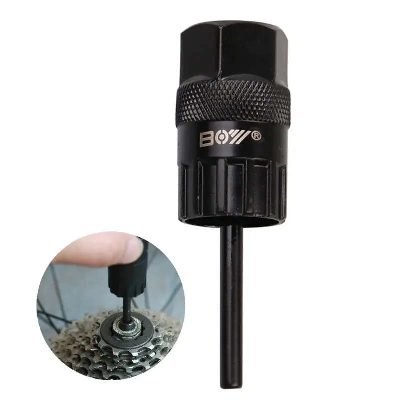 Bicycle Flywheel Removing Socket Wrench Guiding Stick Repairing Tools