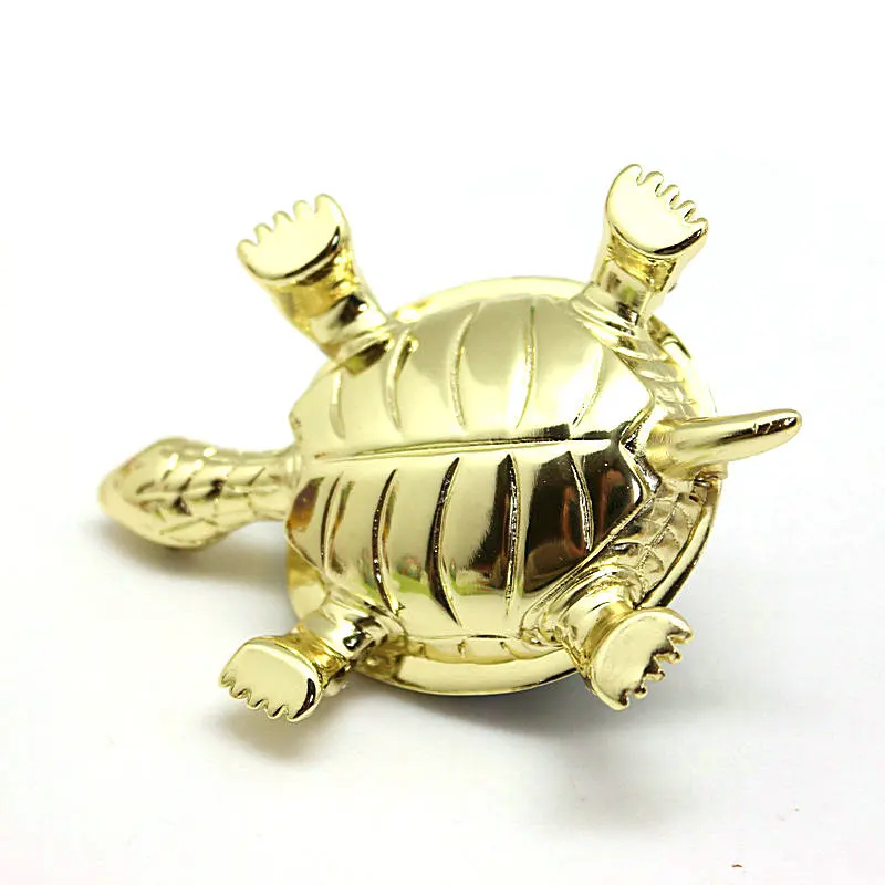 SHINNYGIFTS Crystal Studded Turtle Shape Jewelry Box, Handmade Miniatures, Sea Turtles, Feng Shui Craft