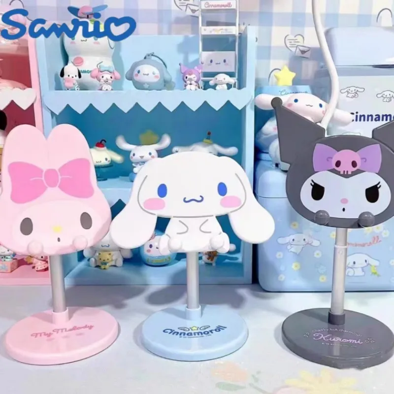 

Sanrio Anime Cartoon Kuromi Mymelody Cinnamoroll Adjustable Japan Mobile Phone Holder Kawaii Desktop Ipad Standtoy Girl Gift