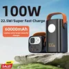 New 60000mAh Large Capacity 100W Power Bank External Spare Battery Powerful Portable Charger for Laptop IPhone Xiaomi Samsung 2
