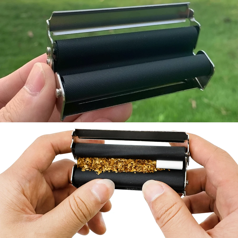 Portable Cigarette Rolling Machine Metal Tobacco Roller Household