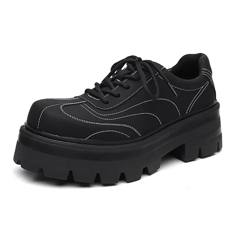 BKQU Brand Trend Platform Sneakers Shoes for Men Mesh Casual Sport Running Sneakers New Men Chunky Punk Basketball Street Style