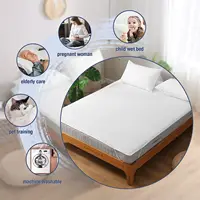 Waterproof Bedsheet Cotton Terry Flat Sheet Style Mattress Cover Anti Mites & Washable Sheet Protector 5