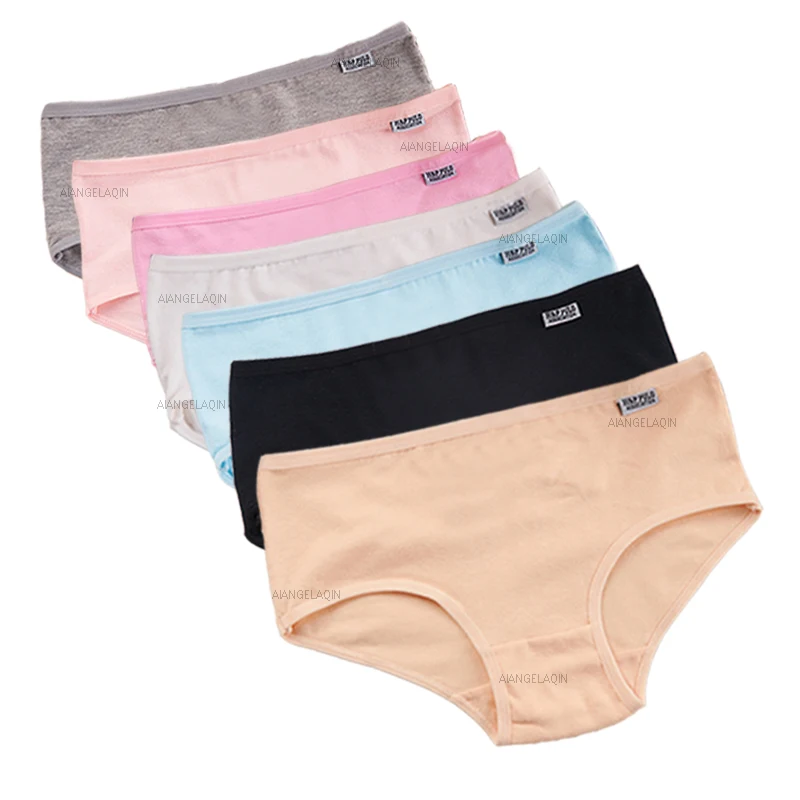 7Pcs Lot Plus Size Underwear Women' Panties Cotton Girl Brief Sexy Lingeries...