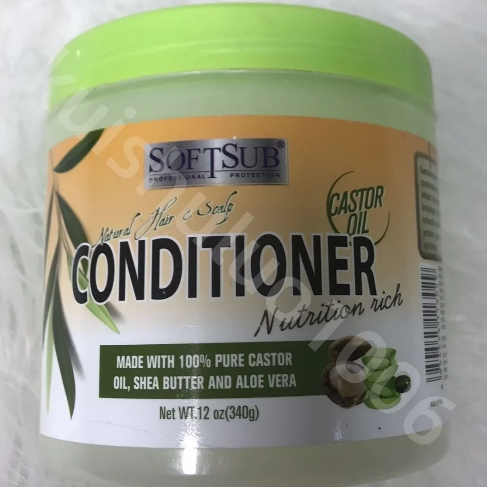 340g Castor Oil Hiar Conditioner with Shea Butter Aloe Vera Hydrating for Dry Damaged Fine Curly Frizzy Hair Mask Moisturizing