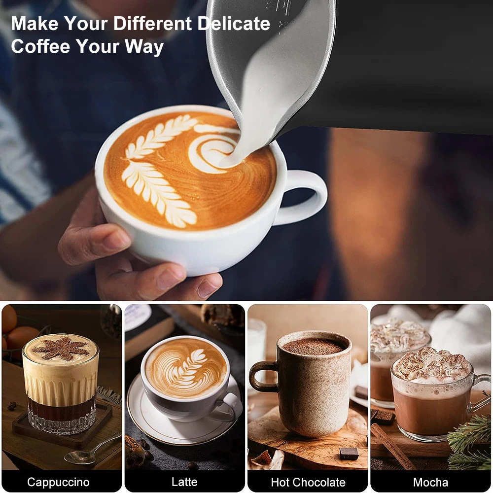 Electric Milk Frother 4 in 1 Milk Foamer Machine For Coffee Cappuccino Latte Automatic Hot and Cold Milk Foam Blender 220V FG-M 4