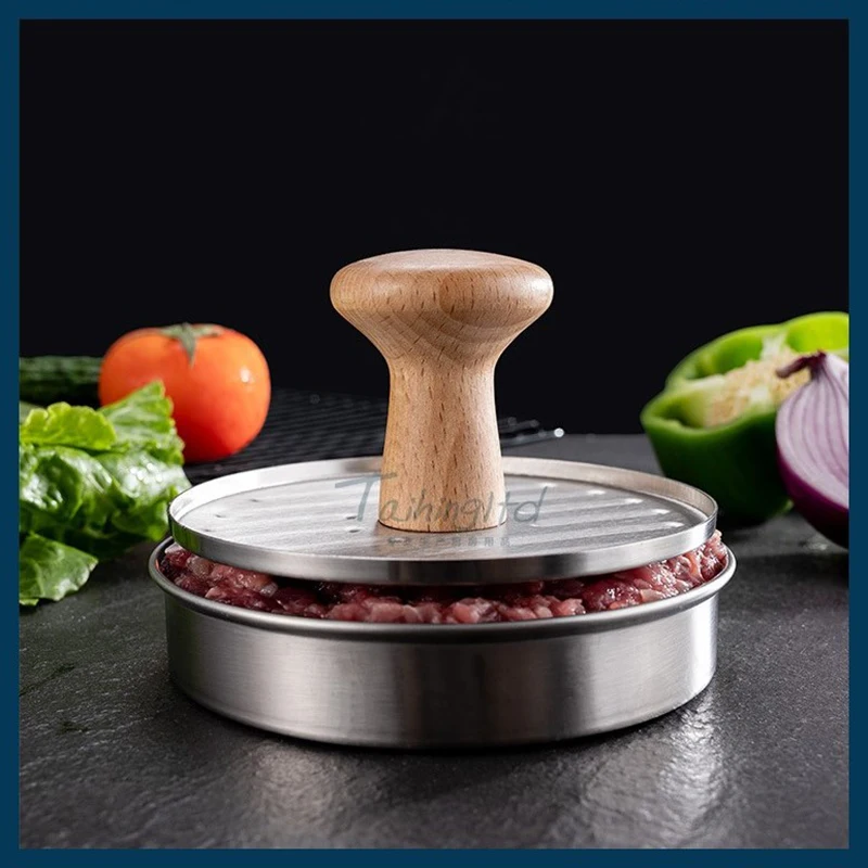 Round Shape Hamburger Press Manual Burger Patty Maker Non-Stick Mold For Making Meat Patties Thin Burgers Kitchen Accessories