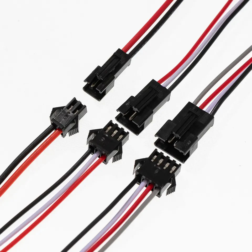 1-50 pairs 2/3/4 Pin SM JST Plug Male and Female Wire Connector for Led Strip RGB 5050 3528 WS2801 APA02 WS2815 WS2813 image 1
