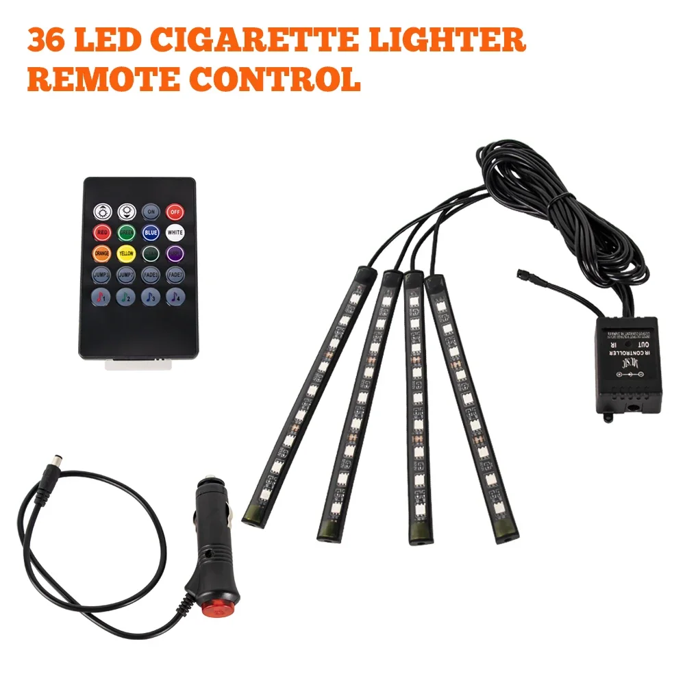 ตัวเลือกสินค้า โคมไฟ LED ตกแต่งรถยนต์ ปรับแสงได้ 5 ระดับ มีรีโมทคอนโทรล