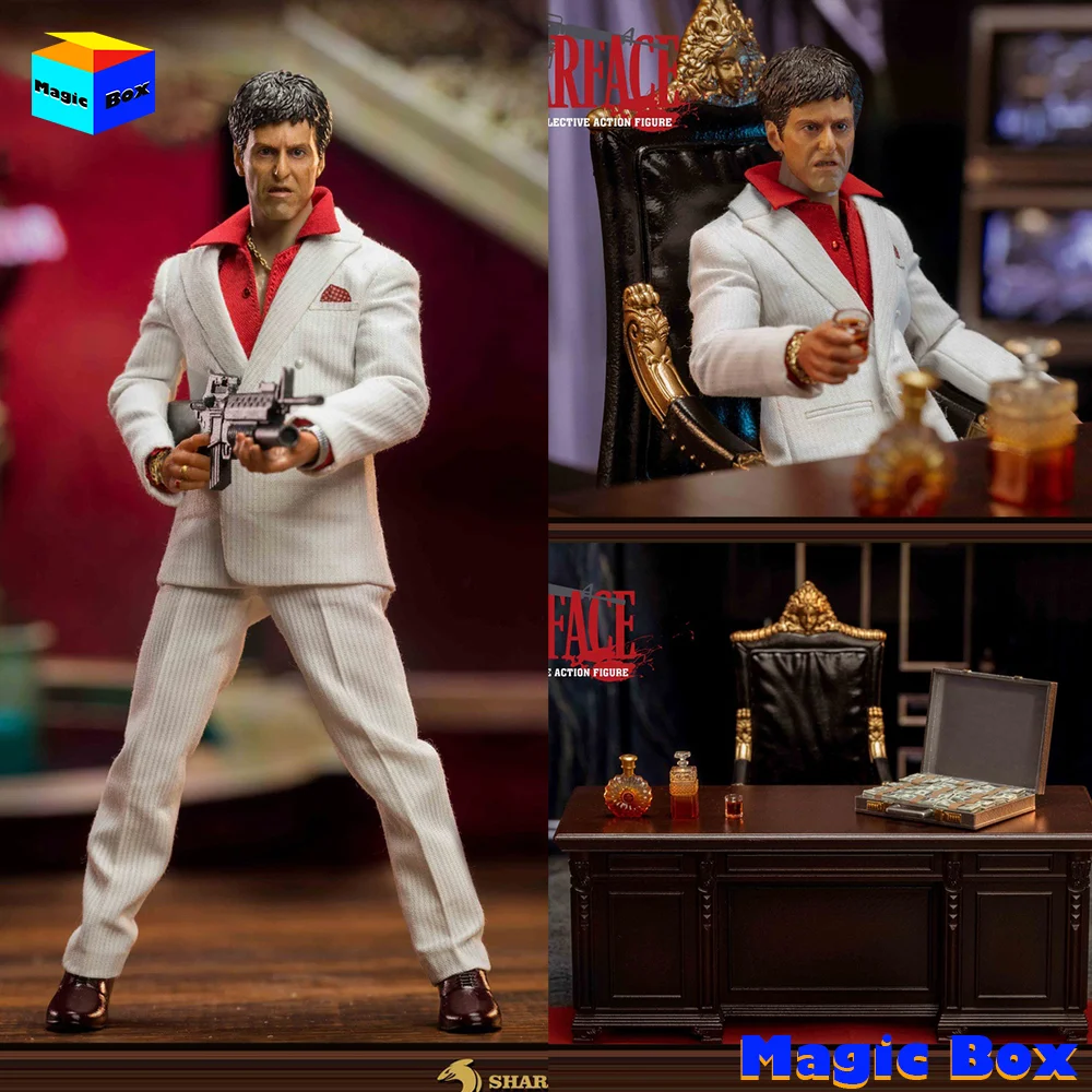 

Collection Shark Toys 002 1/12 Scarface Tony Montana Al Pacino Hot Blooded Fighting Youth Full Set Model 6" Action Figure Doll