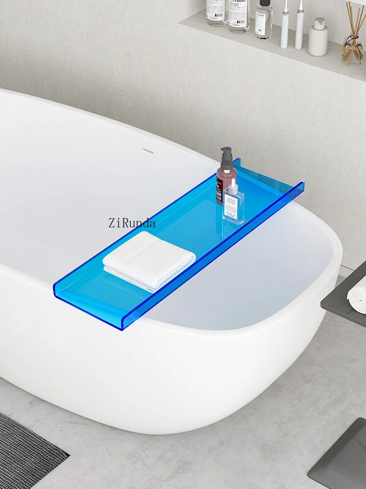 *Acrylic rack bathroom SPA bath rack bathing mobile phone waterproof partition simple and luxurious.