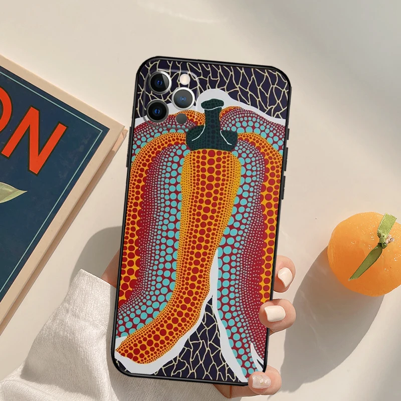 Yayoi kusama Atomotアート電話ケース、バックカバー、iphone 11