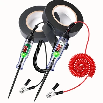 Car Truck Voltage Circuit Tester 5-90V LED Voltage Display Electric Test Pen with Extended Spring Wire for Fuse Checker Tool set 1