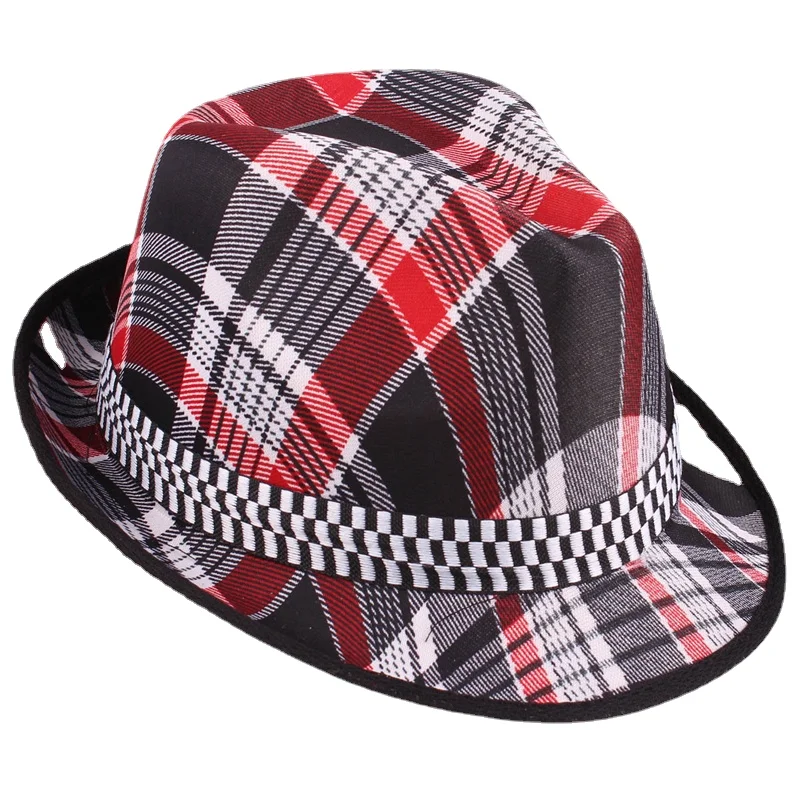 Plaid Men Women Jazz Cap Hat Spring 
