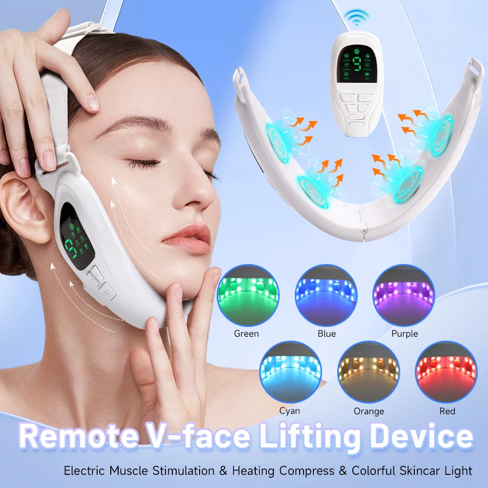 Electric V-Face Facial Lift Device Ems Microcurrent Face Massager Anti Wrinkle Remove Double Chin Skin Facial Slimming Beauty