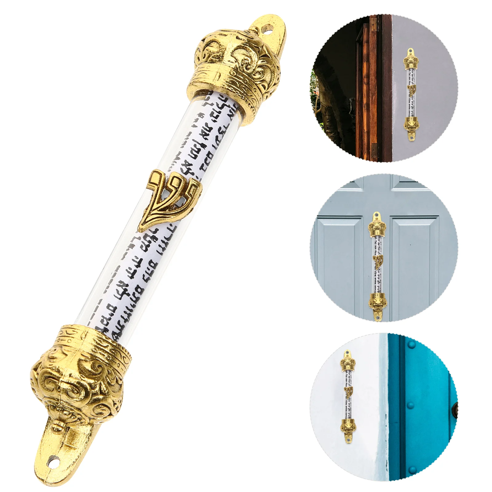 

Vintage Wedding Decor Gatepost Holy Scroll Memorial Gifts Jewish Religious Door Mezuzah