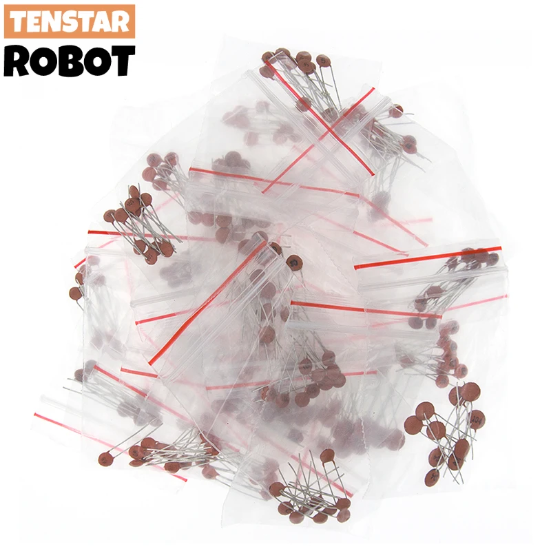 300 pçs/lote conjunto de capacitor cerâmico pacote 2pf-0.1uf 30 valores ...