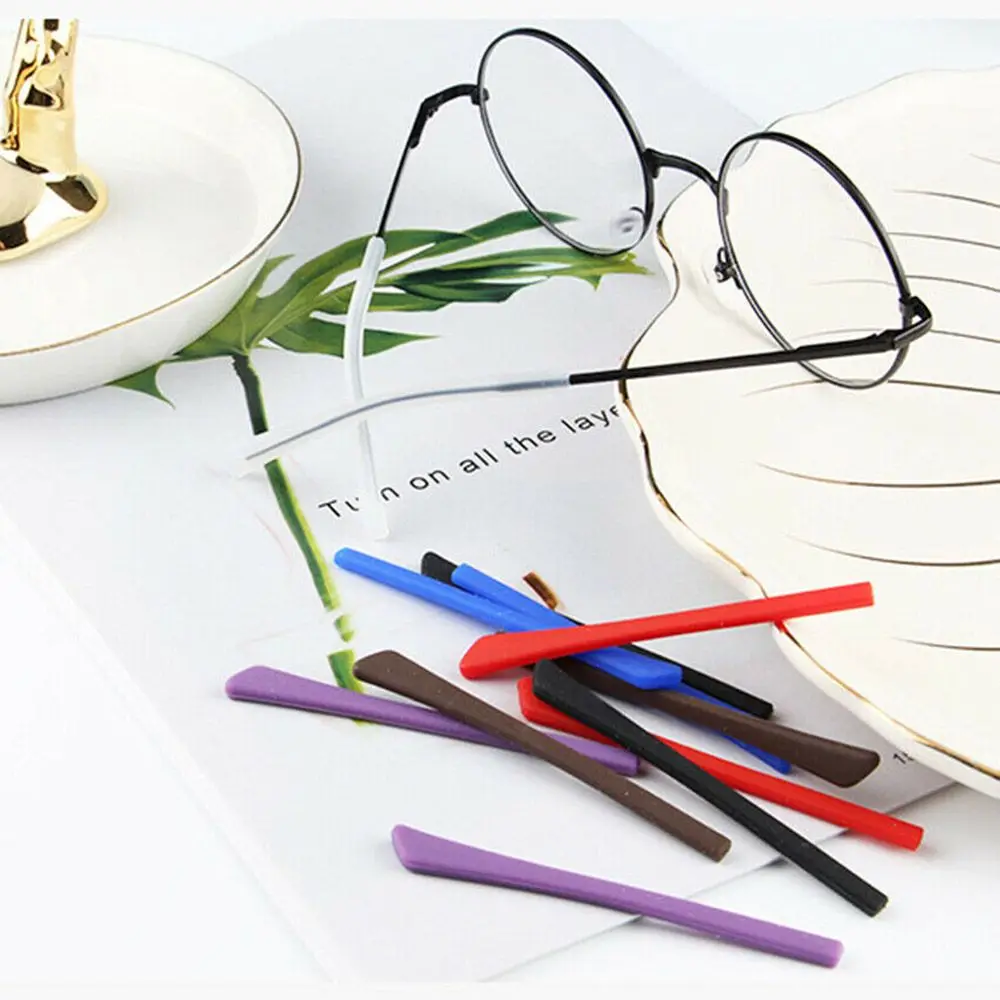 

Square Eyeglasses Silicone Ear Hook Temple Tips Glasses Ear Tubes