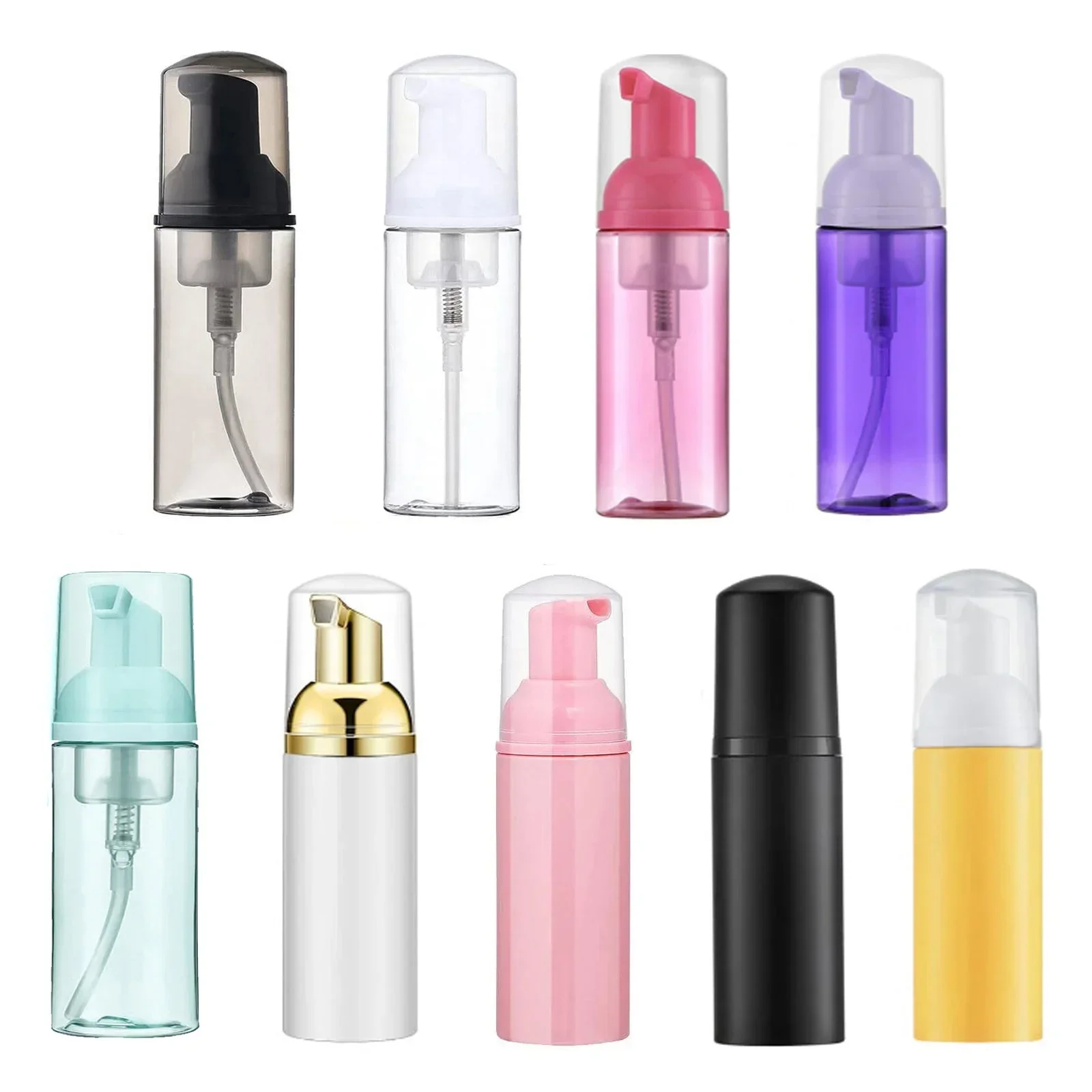 Foam pump bottle 12pcs 2oz/60ml Travel Foam Pump Bottle Lash Shampoo Bottles for Hand Sanitizer Liquid