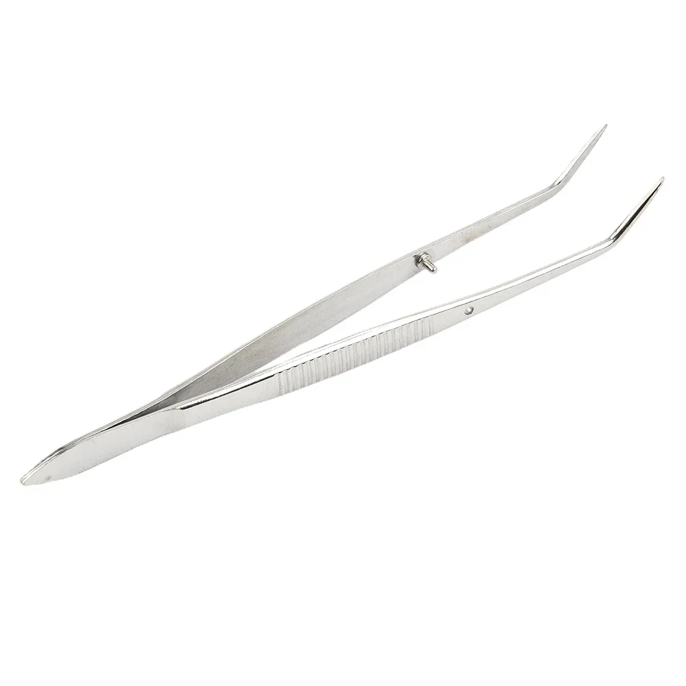 

Stainless Steel Tweezers Bend Chuck With Positioning For Dentistry Restoration Both Dentist And Personal Removing Tartar-Tools