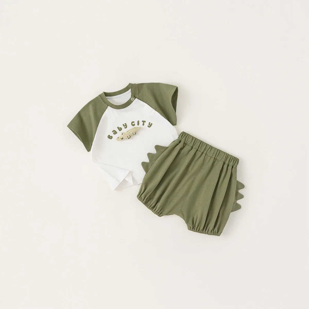 

Baby Boys 2PCS Clothes Set Summer Korean 0-3 Year Raglan Short Sleeve Letter Print T Shirts Elastic Shorts Newborn Boys Outfits
