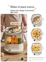 Electric steamer multi-function timer stainless steel small quick steaming double layer large capacity breakfast machine 2