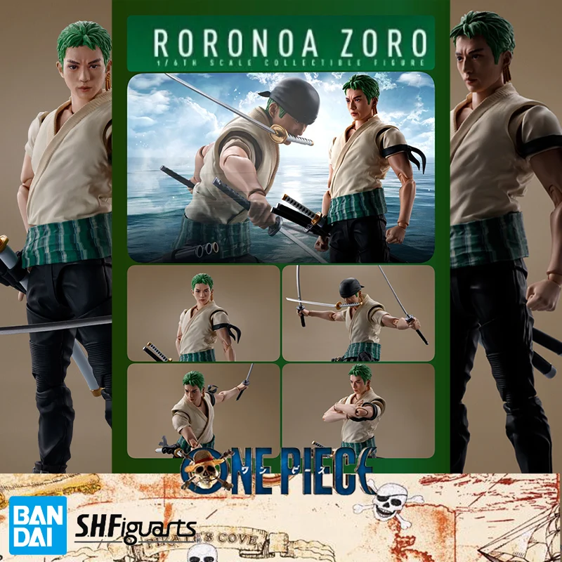 

In Stock Original One Piece S.H.Figuarts Roronoa Zoro A Netflix Series PVC Live Action Figure Toys SHF Doll Model