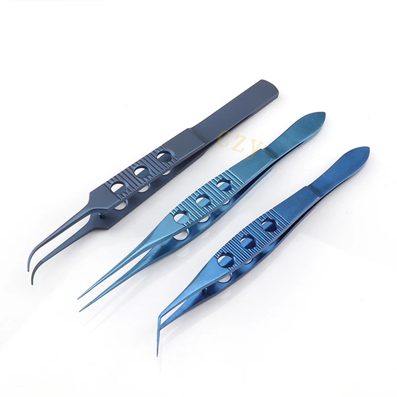 

Titanium Alloy Hair Planting Tweezers Hair Follicle Extraction Separation Professional Cosmetic Ophthalmology Elbow Iris Tweezer