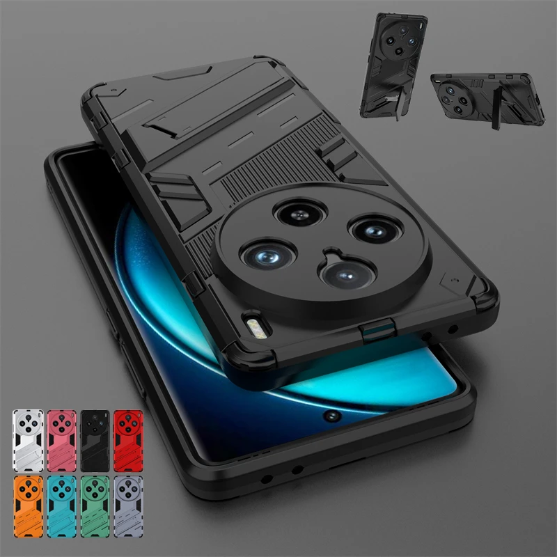 Per Vivo X100 Pro Custodia Cover Vivo X100 Pro Capas Phone Bumper Back Antiurto Pc Kickstand Holder Cover Per Vivo X100 Pro Fundas