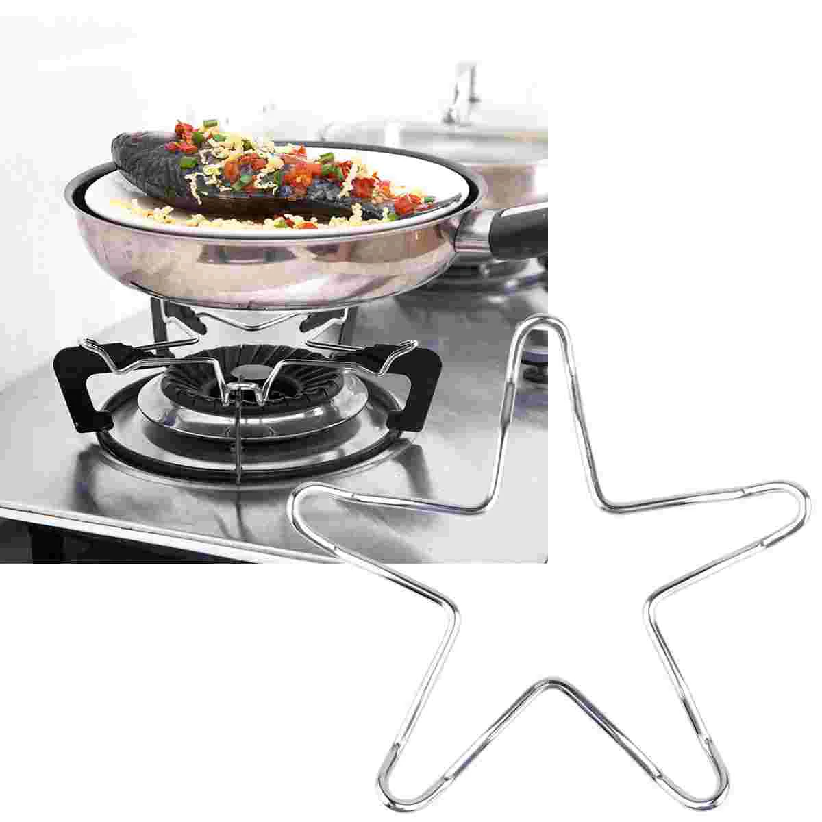 Household Gas Stove Stand Small Pan Support Rack Cooker Stainless Steel Kitchen Supplies 4