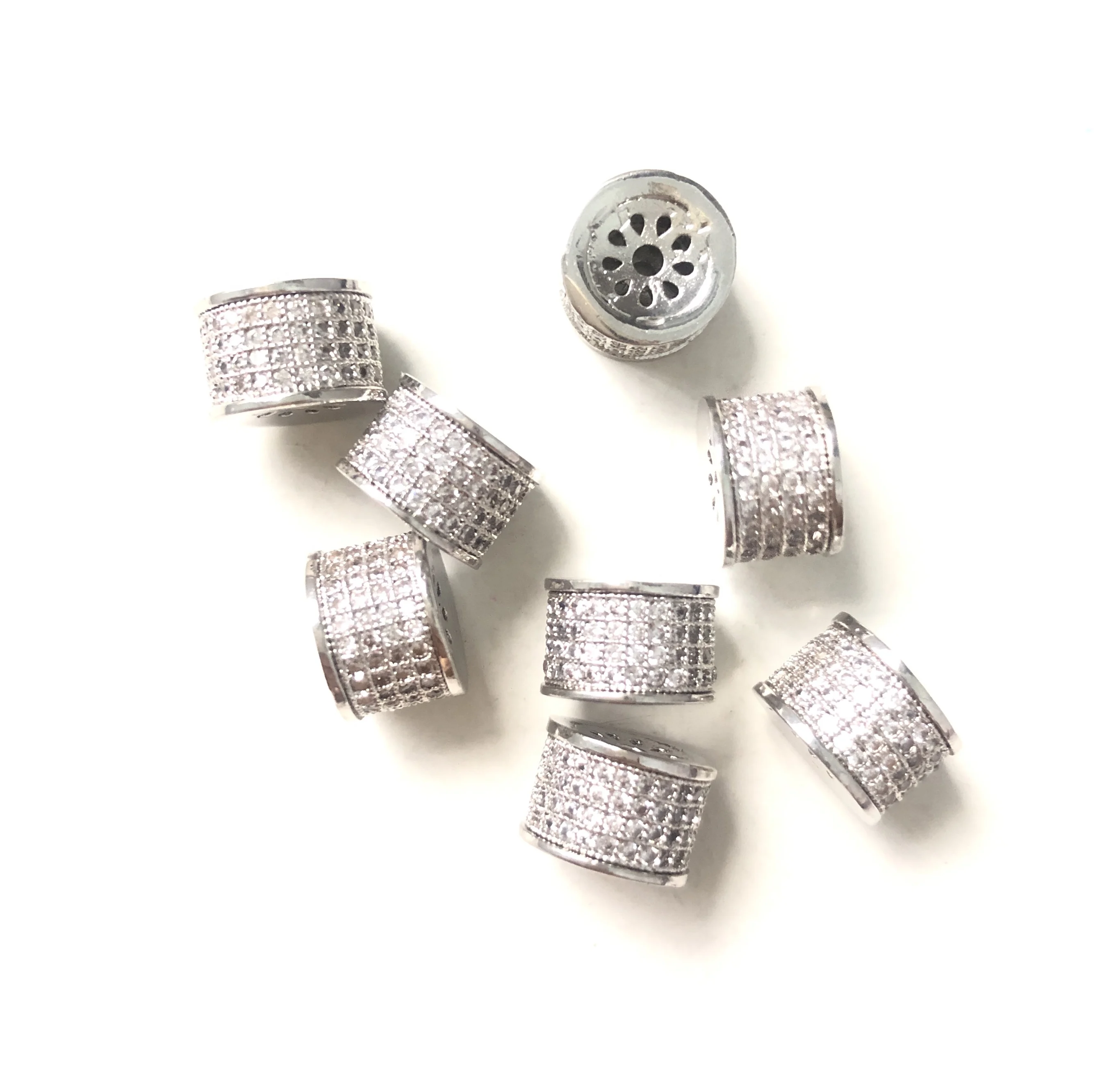10pcs/lot Cylinder Wheels Spacers Beads for Women Bracelets Design Girl Necklaces Making Jewelry Craft DIY Accessories Wholesale