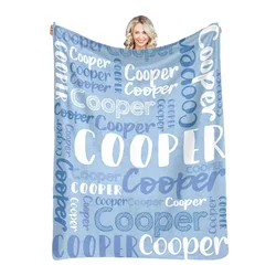 Personalized Flannel Baby Blanket - 30 Color Options, Custom Name, Monochrome Fleece Gift - Flannel 100 x 130cm (11)