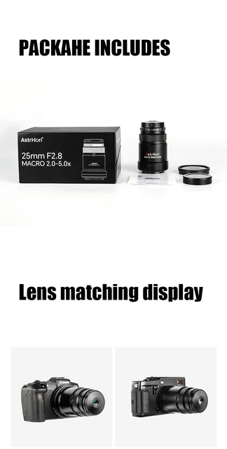 25mm Macro Lens For Nikon Z Mount Astroai 25mm 2-5x Macro Lens New