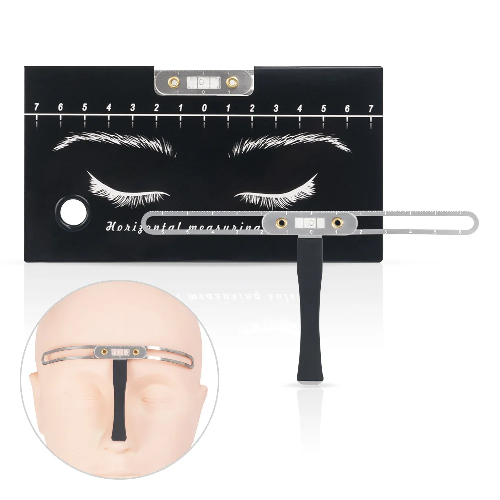 

High quality eyebrow tattoo horizontal measurement eyebrow ruler three-point positioning eyebrow tattoo positioning ruler