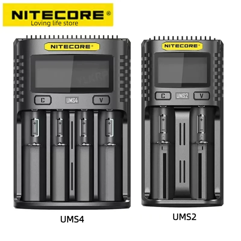 

Зарядное устройство NITECORE UMS2 UMS4, литиевая батарея, зарядное устройство USB, умное зарядное устройство, быстрая зарядка, в комплекте с батареей