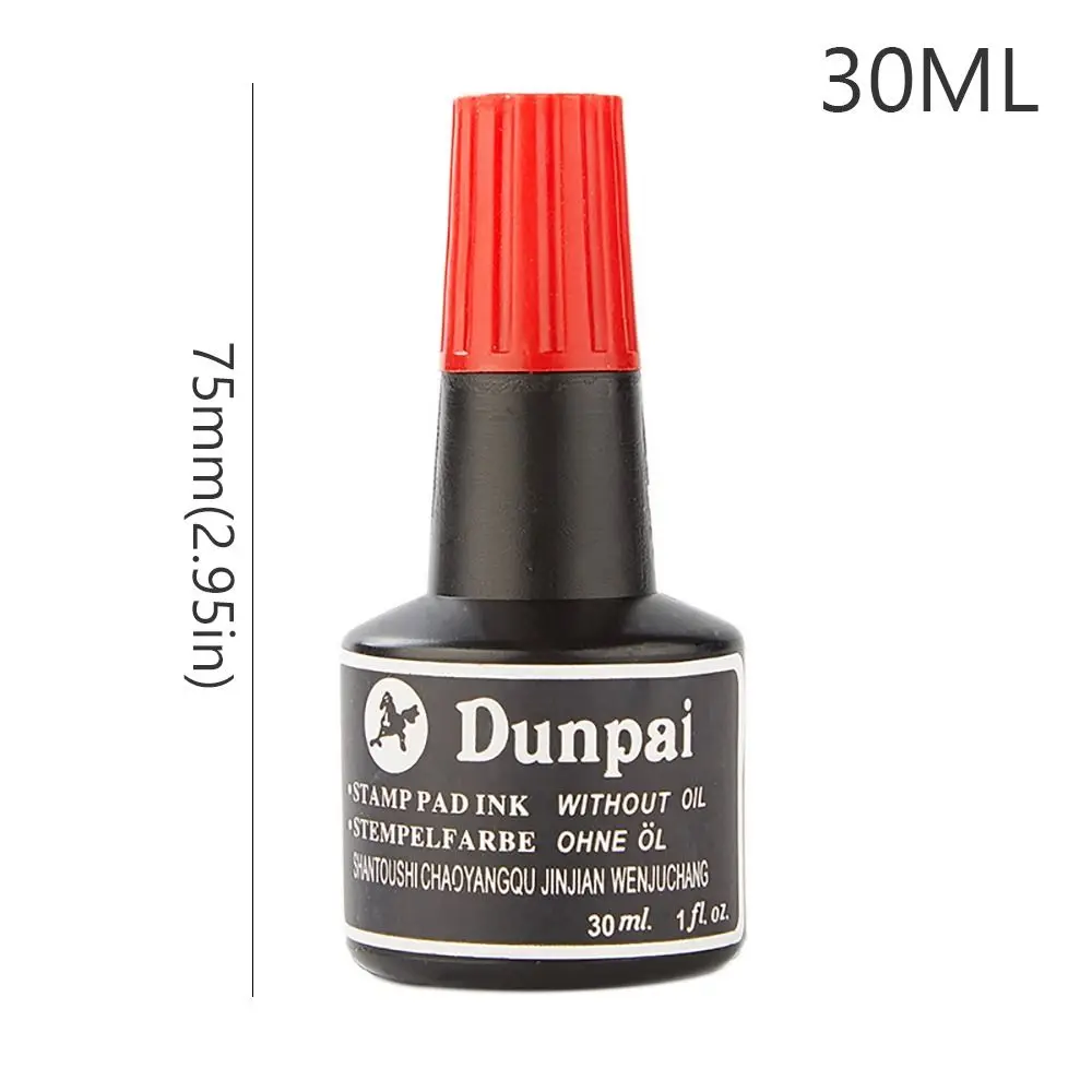 30ML Stamp Pad Ink Marker Pen Ink Quick-drying Printing Red Blue Black Color 6