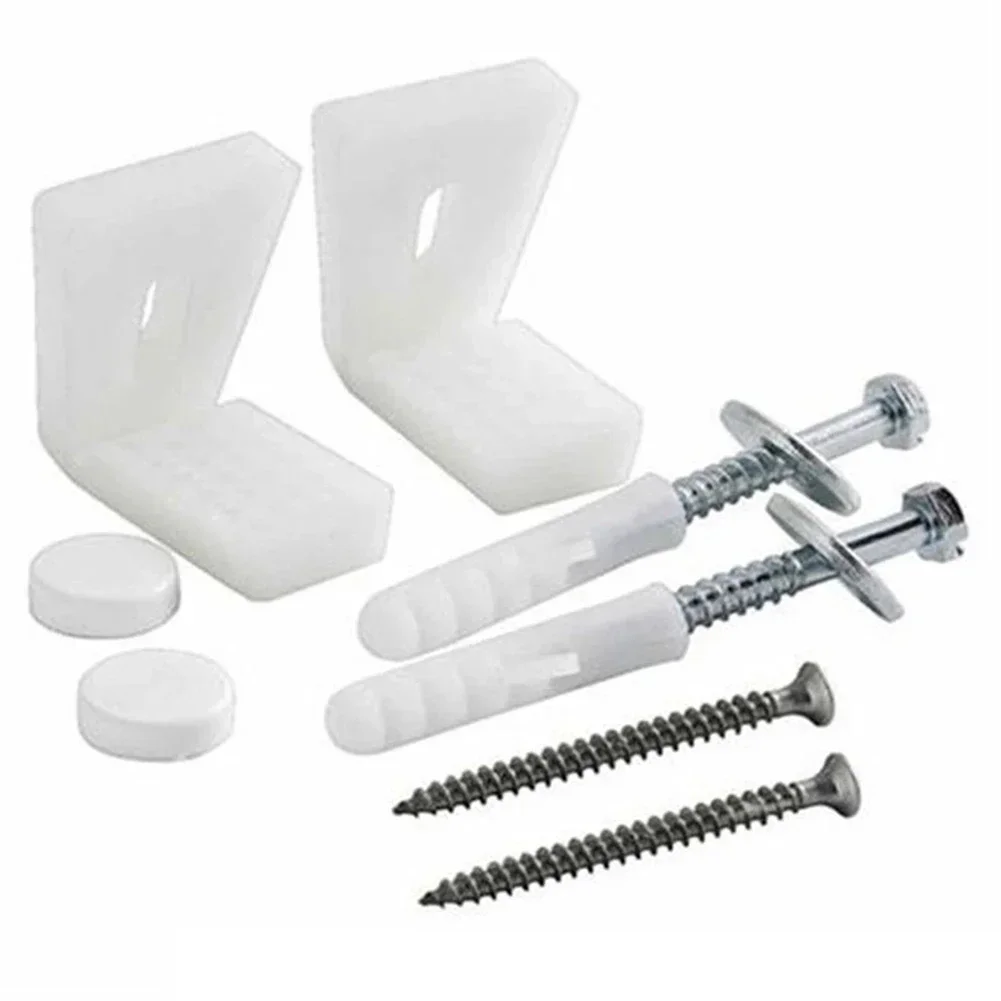 Toilet Anchor Screw Seven-shaped Side Hole Fixed Installation Locking Plastic L Piece Bathroom Accessory
