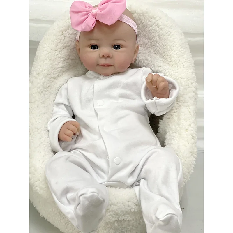 

48CM Baby Girl Juliette Reborn Doll Soft Cuddly Body Lifelike 3D Skin Paint with Genesis Paint Visible Veins Art Doll