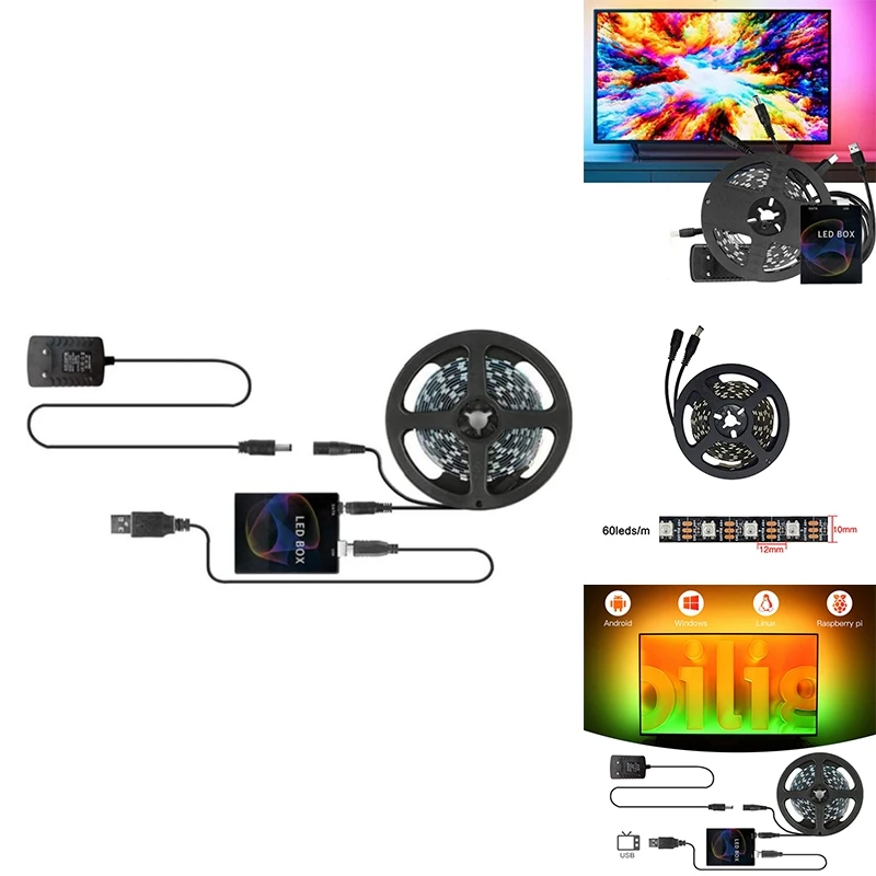 

USB-лента для подсветки шкафа под кроватью, 5 В