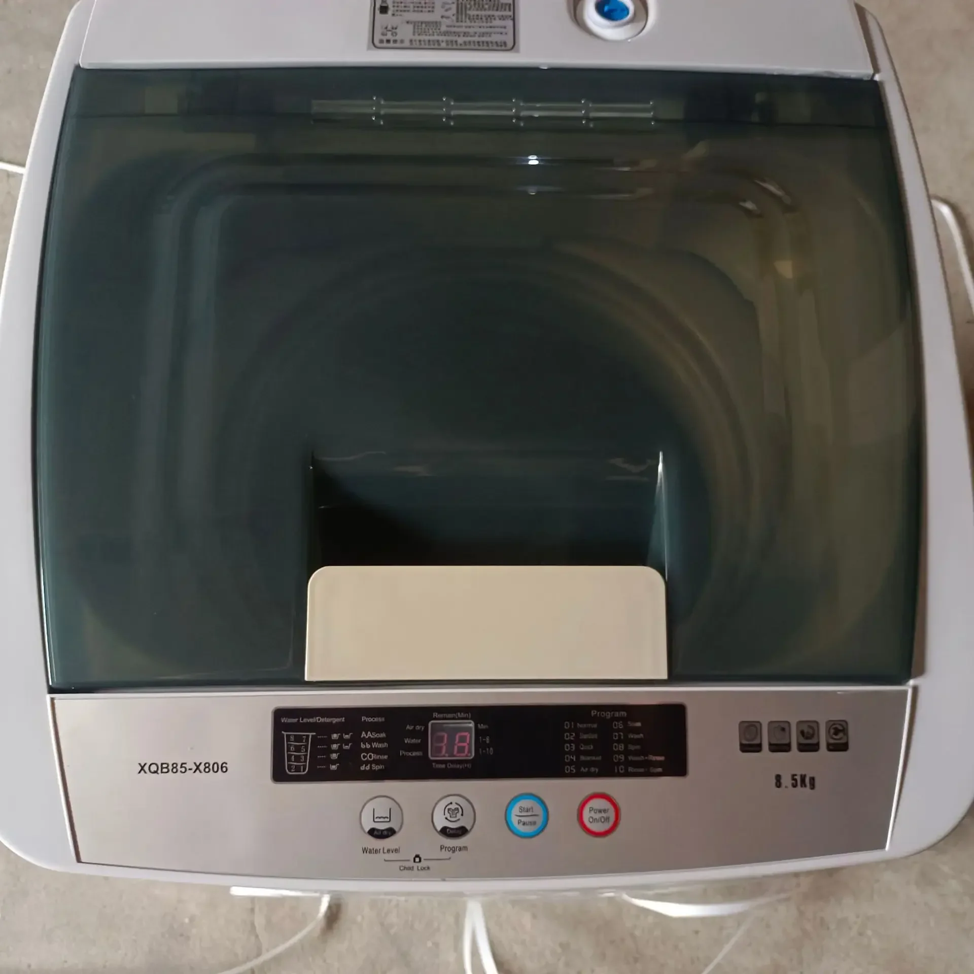 8.5kg Small Fully Automatic Washing Machine with Top-load Washer Single Tub Washer Laundry Machine Clothes Washer and Dryer 3